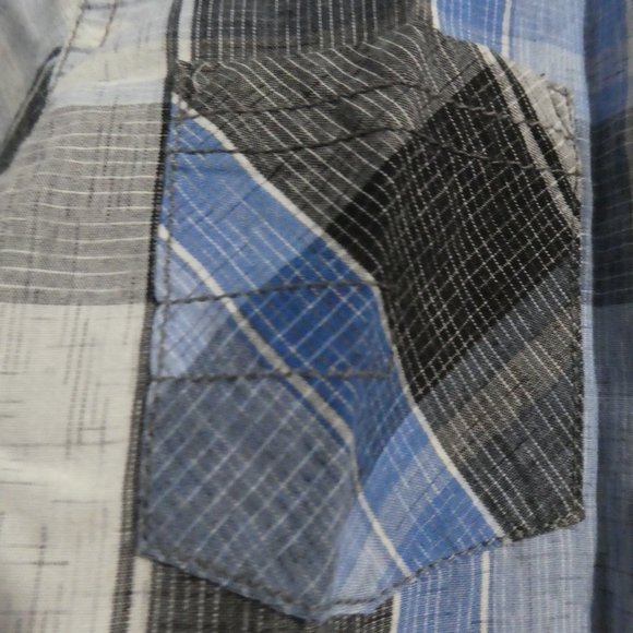 BURNSIDE, 6x, casual button down plaid shirt, BNWOT - Picture 7 of 13